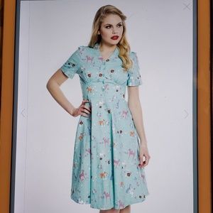 Lindy Bop woodland animals Ionia dress